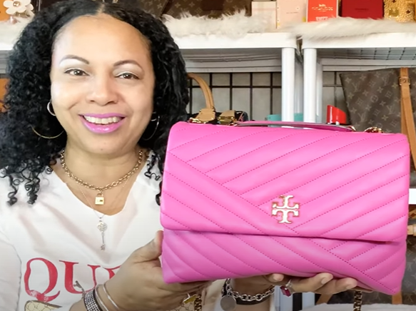 Tory burch kira camera bag online pink